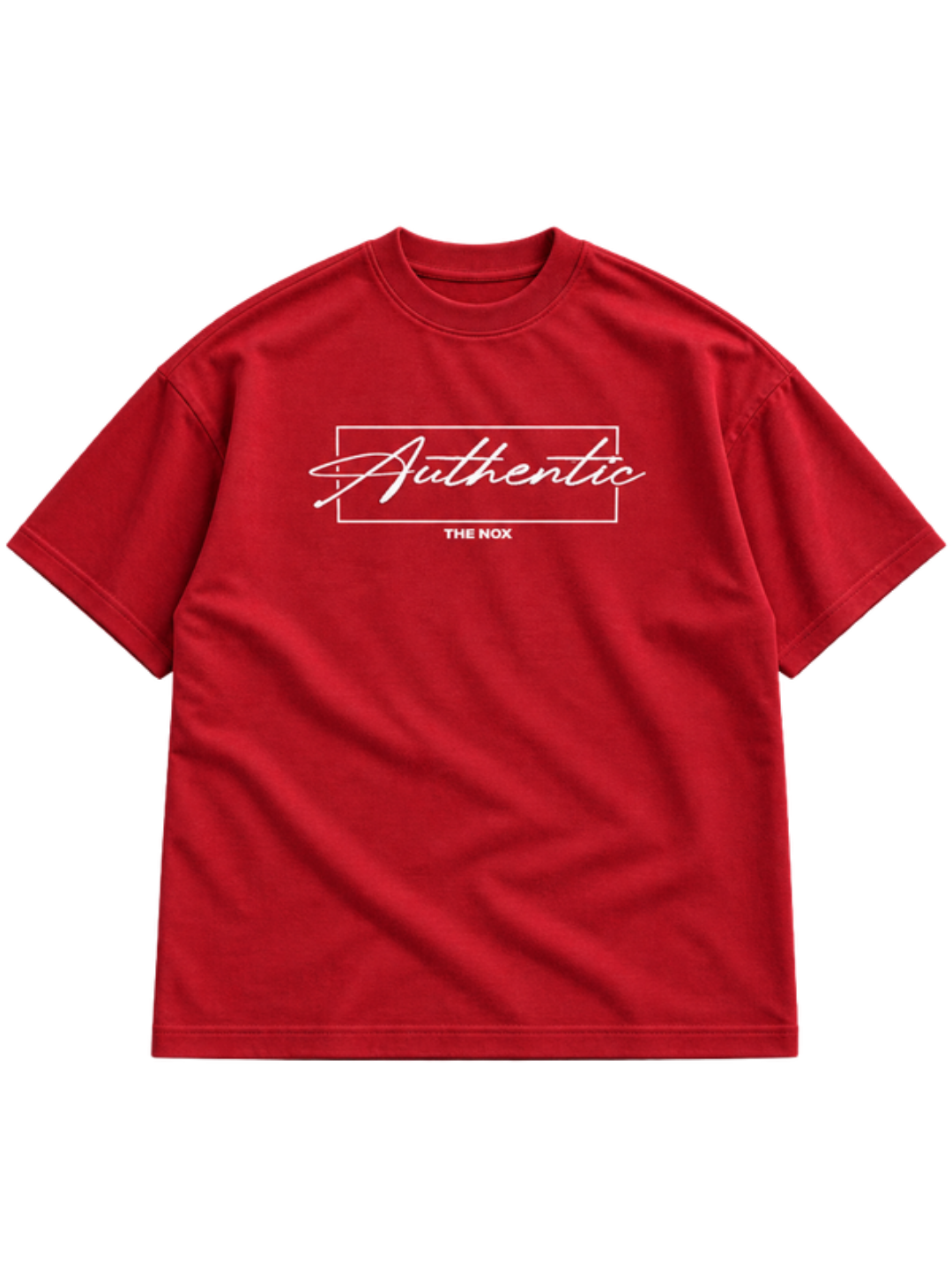 Authentic Red t-shirt mockup