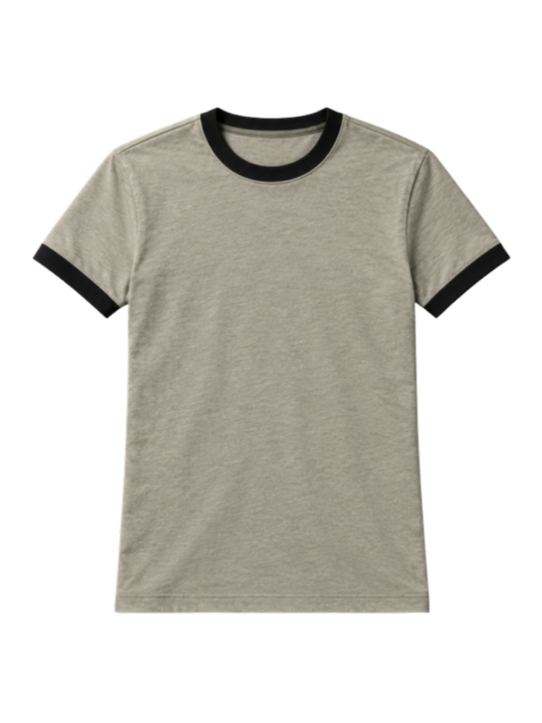 Khaki Ringer t-shirt mockup