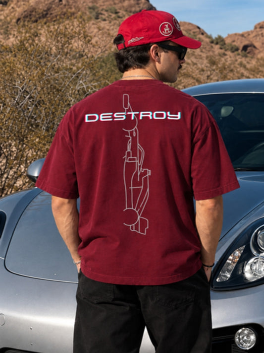 Destroy back print on model