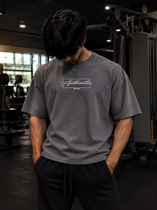 Grey Authentic t-shirt front