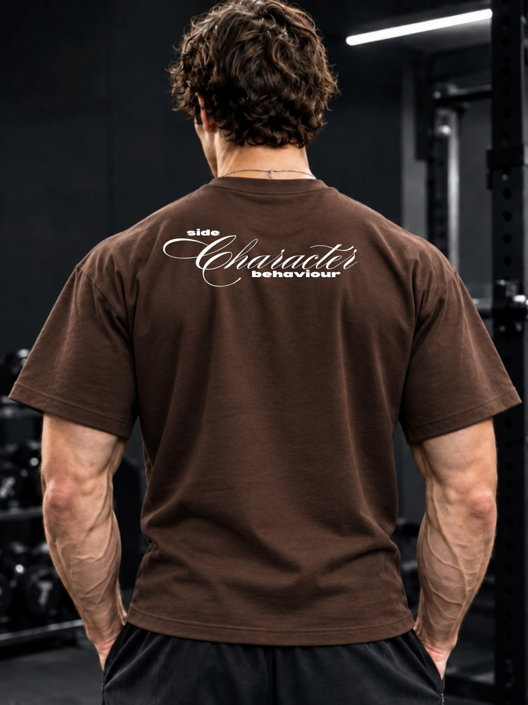 Coffee brown Main Character t-shirt back