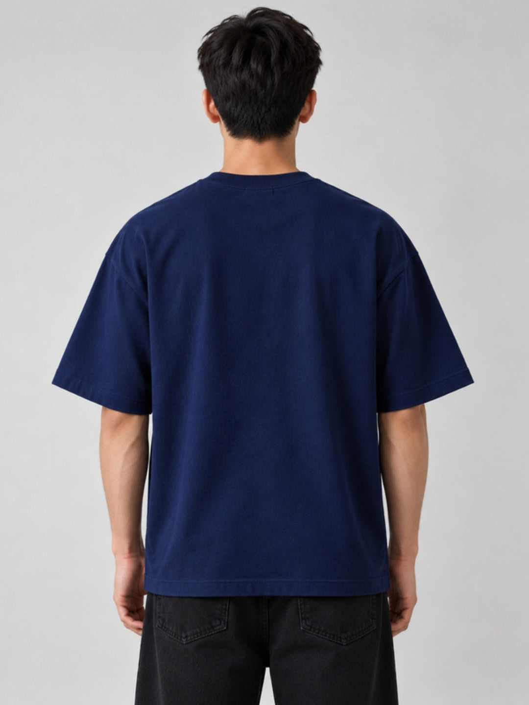Navy boxy t-shirt back