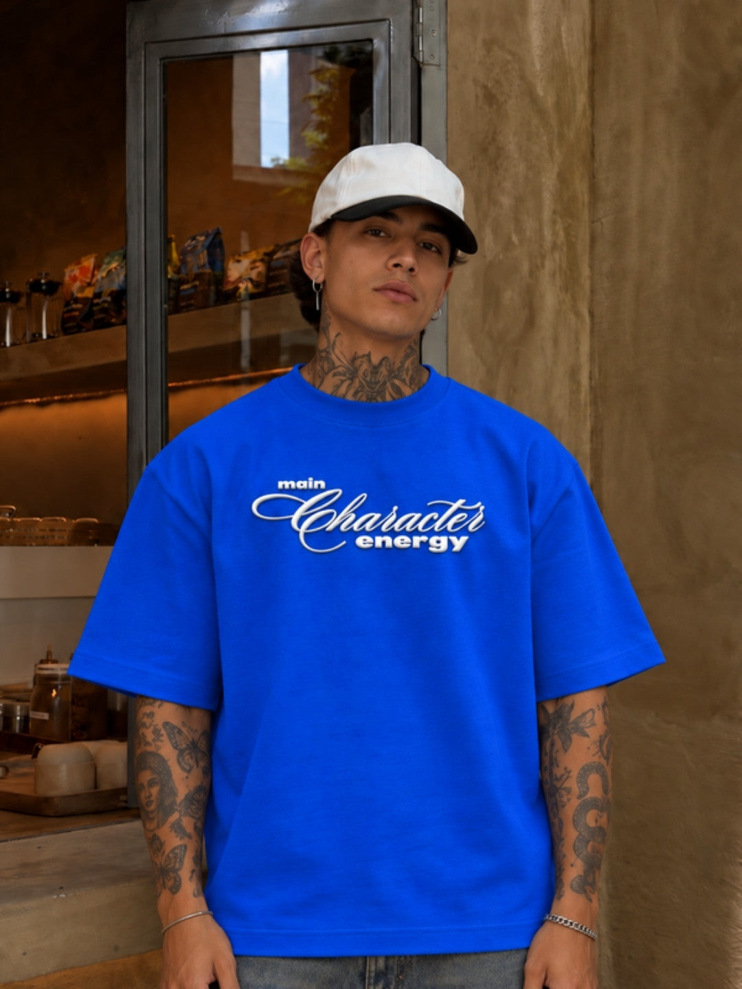 Royal blue Main Character t-shirt front