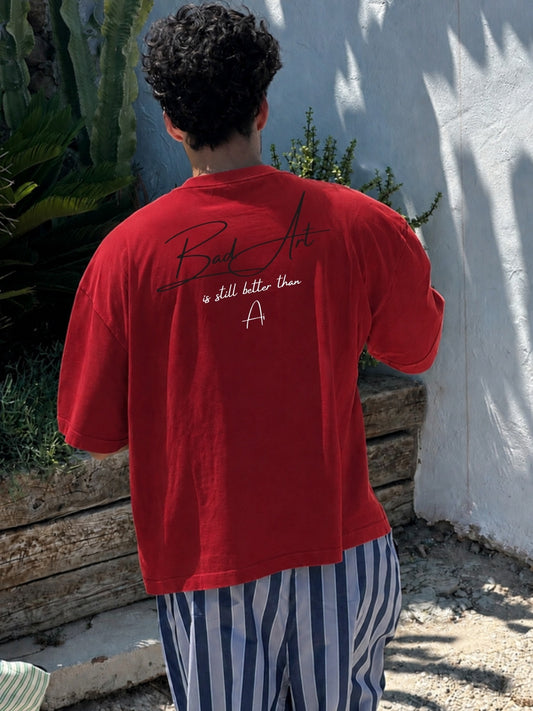 Red Bad Art t-shirt back