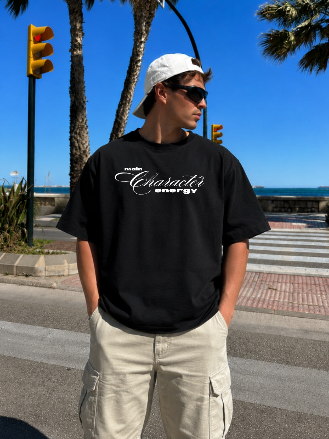 Black Main Character t-shirt lifestyle