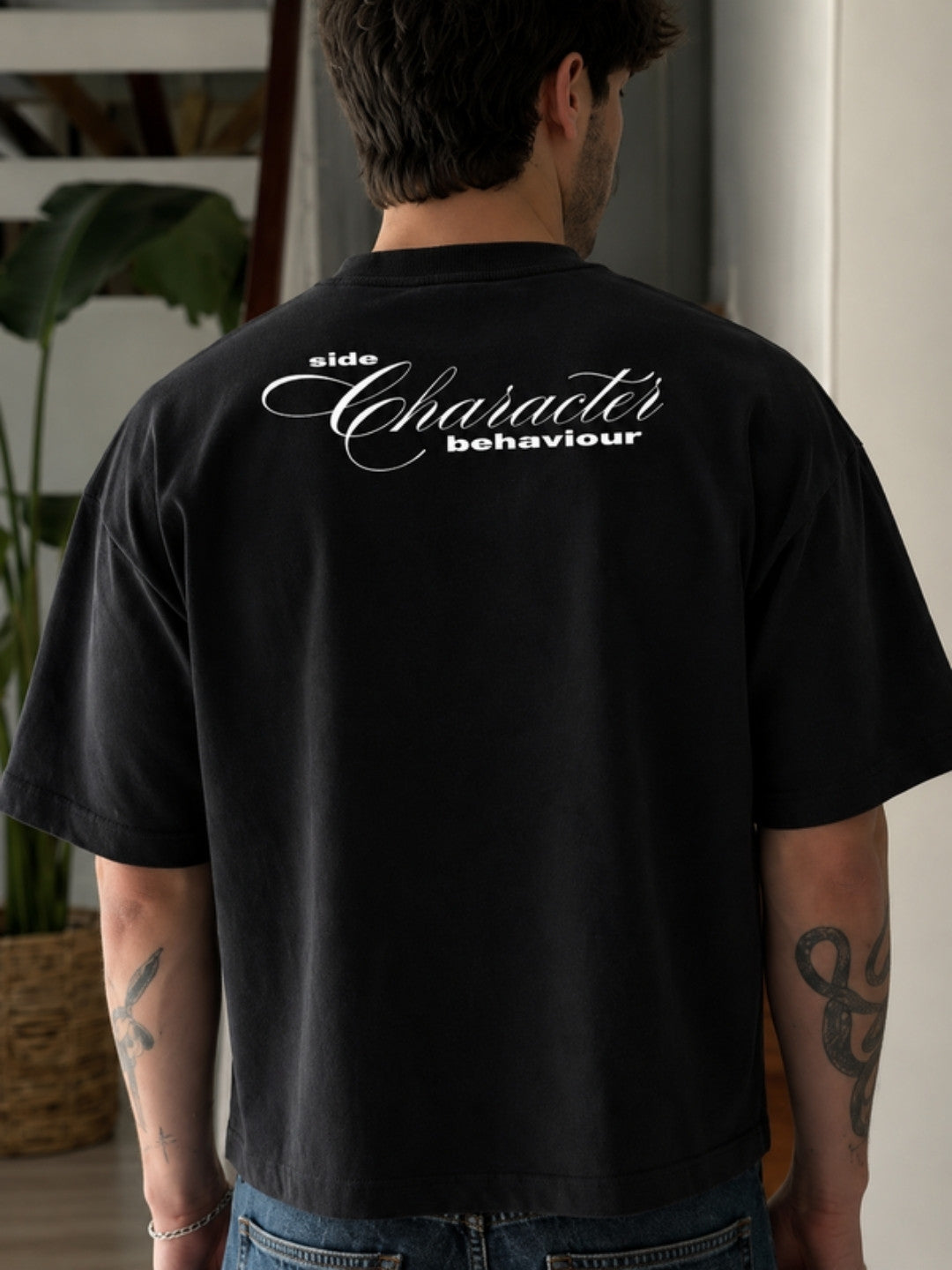 Black Main Character t-shirt side