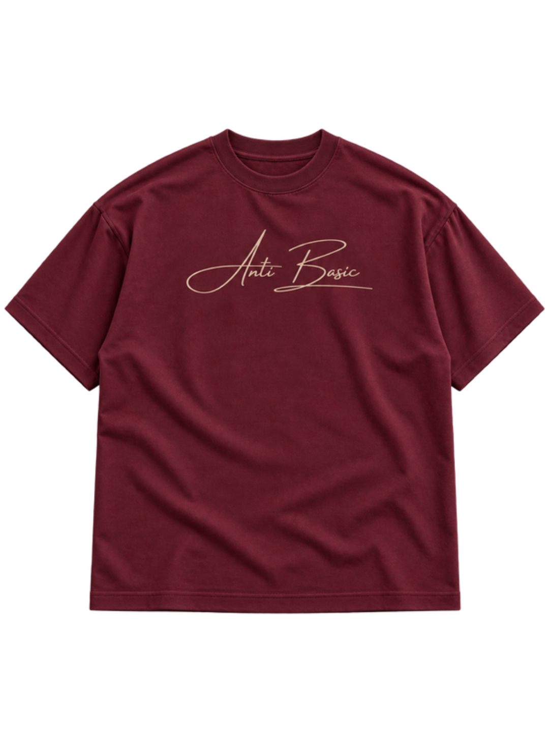 Anti Basic Maroon t-shirt mockup
