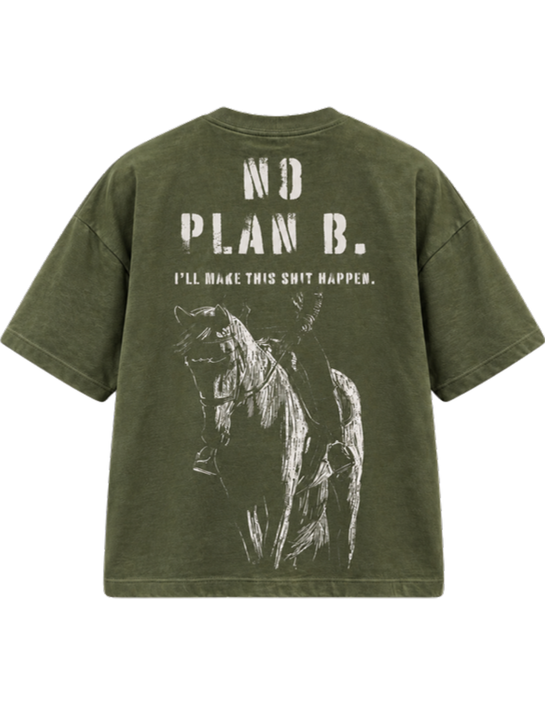 Olive NO PLAN B t-shirt mockup