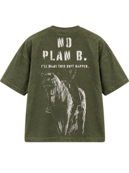 Olive NO PLAN B t-shirt mockup