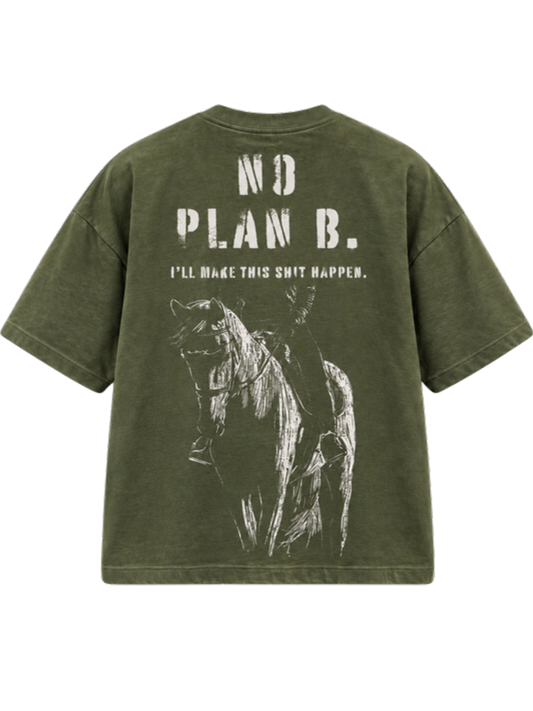 Olive NO PLAN B t-shirt mockup