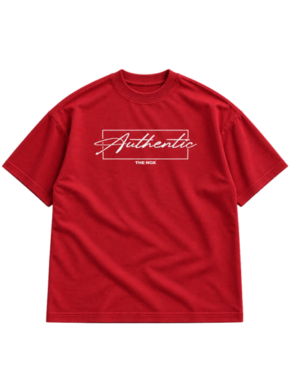 Authentic Red t-shirt mockup
