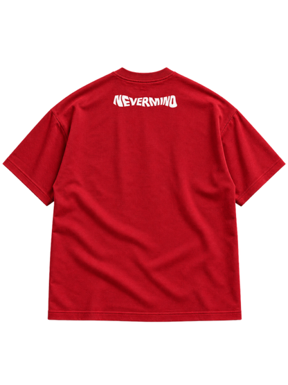 Nevermind Red t-shirt mockup