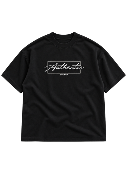 Authentic Black t-shirt mockup