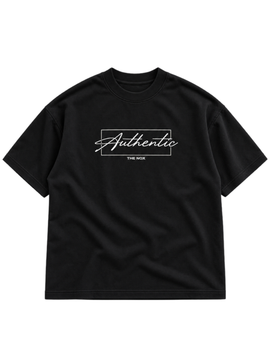 Authentic Black t-shirt mockup