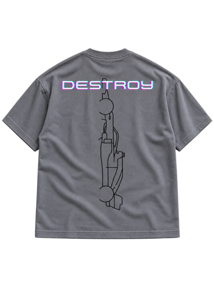 Destroy Grey t-shirt mockup