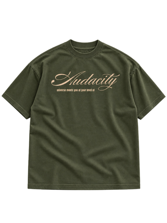 Olive Audacity t-shirt mockup