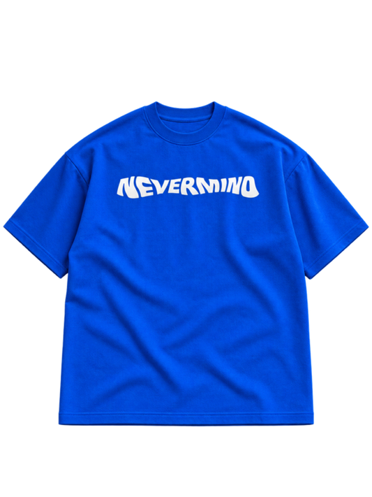 Nevermind Royal Blue t-shirt mockup
