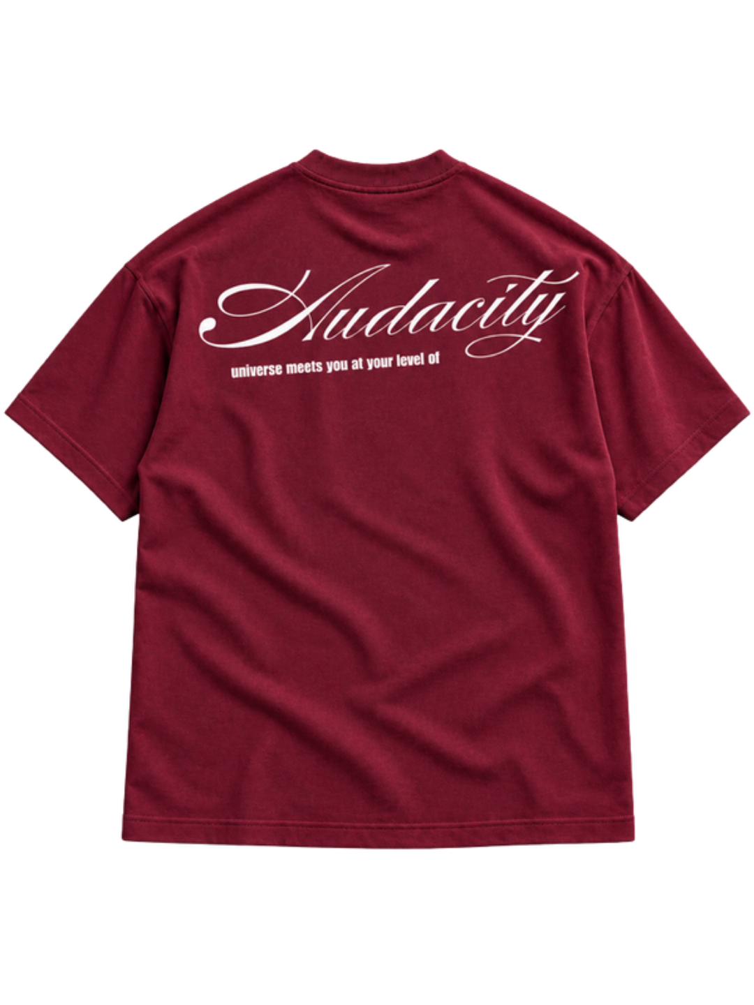 Maroon Audacity t-shirt mockup