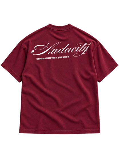 Maroon Audacity t-shirt mockup