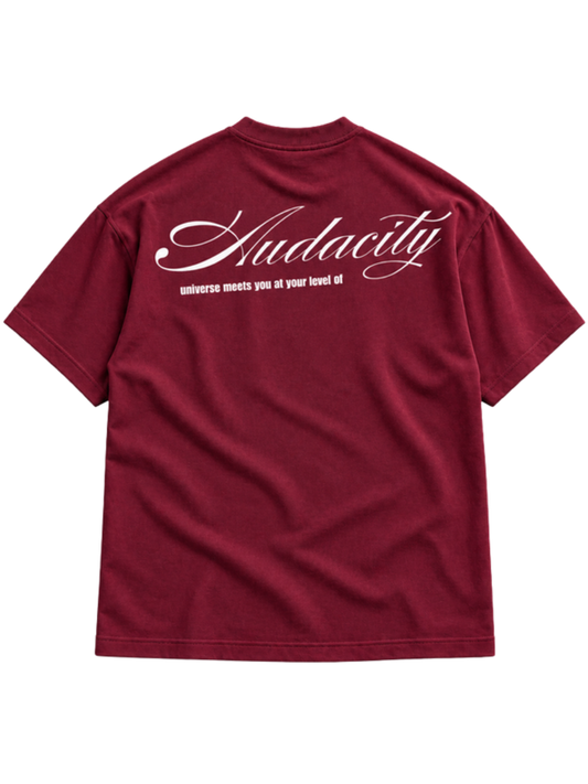 Maroon Audacity t-shirt mockup