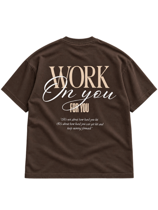 Work On You Coffee t-shirt mockup