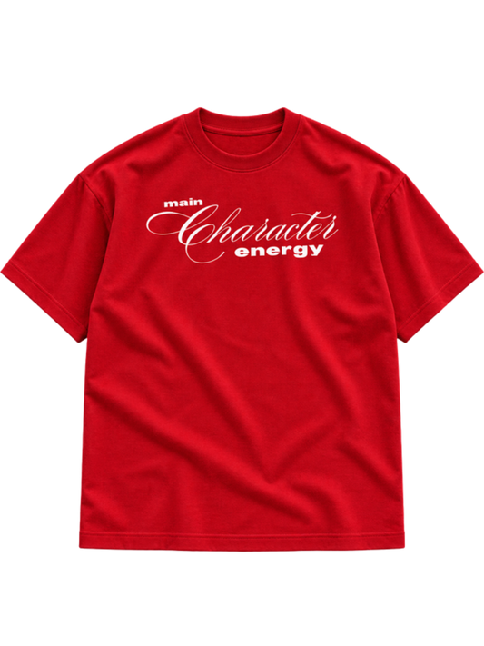 Main Character Red t-shirt mockup