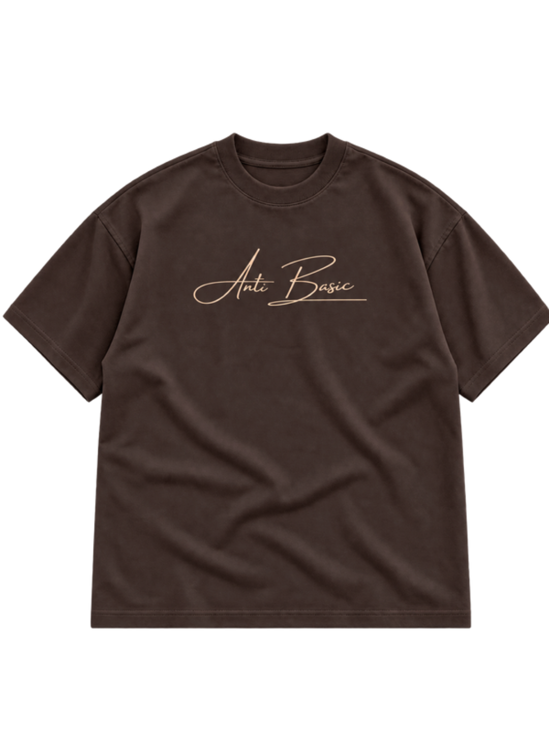 Anti Basic Coffee Brown t-shirt mockup