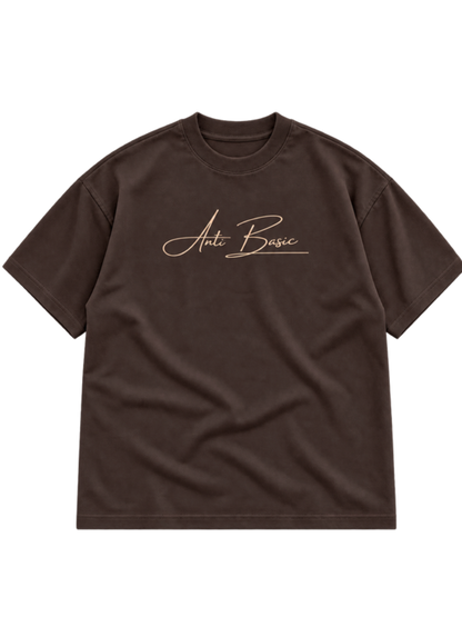 Anti Basic Coffee Brown t-shirt mockup