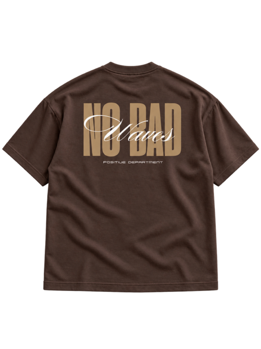 No Bad Waves Coffee t-shirt mockup