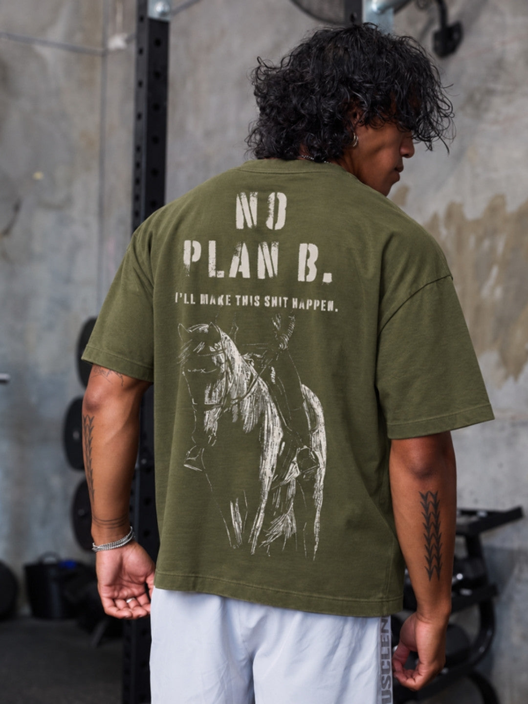 Olive NO PLAN B t-shirt side