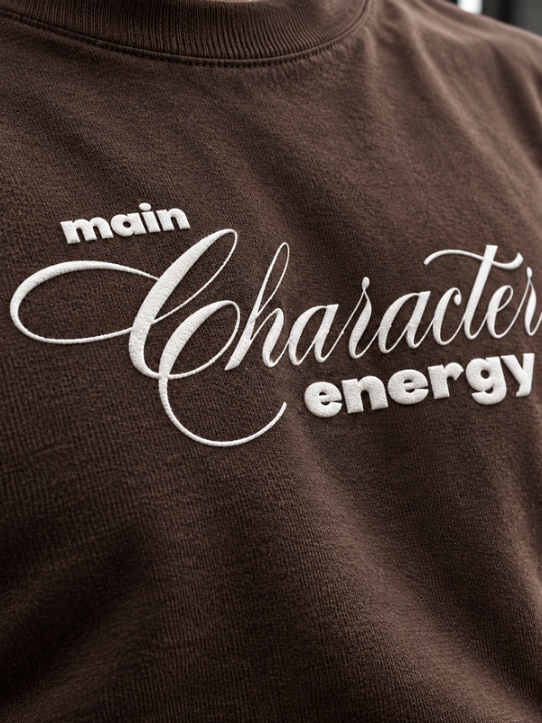 Coffee brown Main Character t-shirt styled