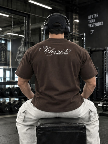 Coffee brown Main Character t-shirt side