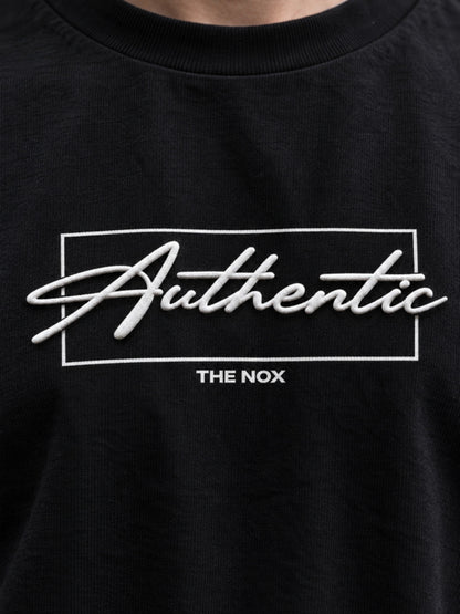 Black Authentic t-shirt styled