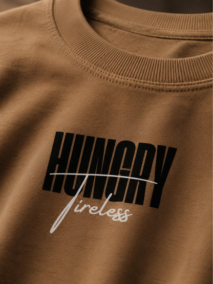 Camel brown Work On You t-shirt styled