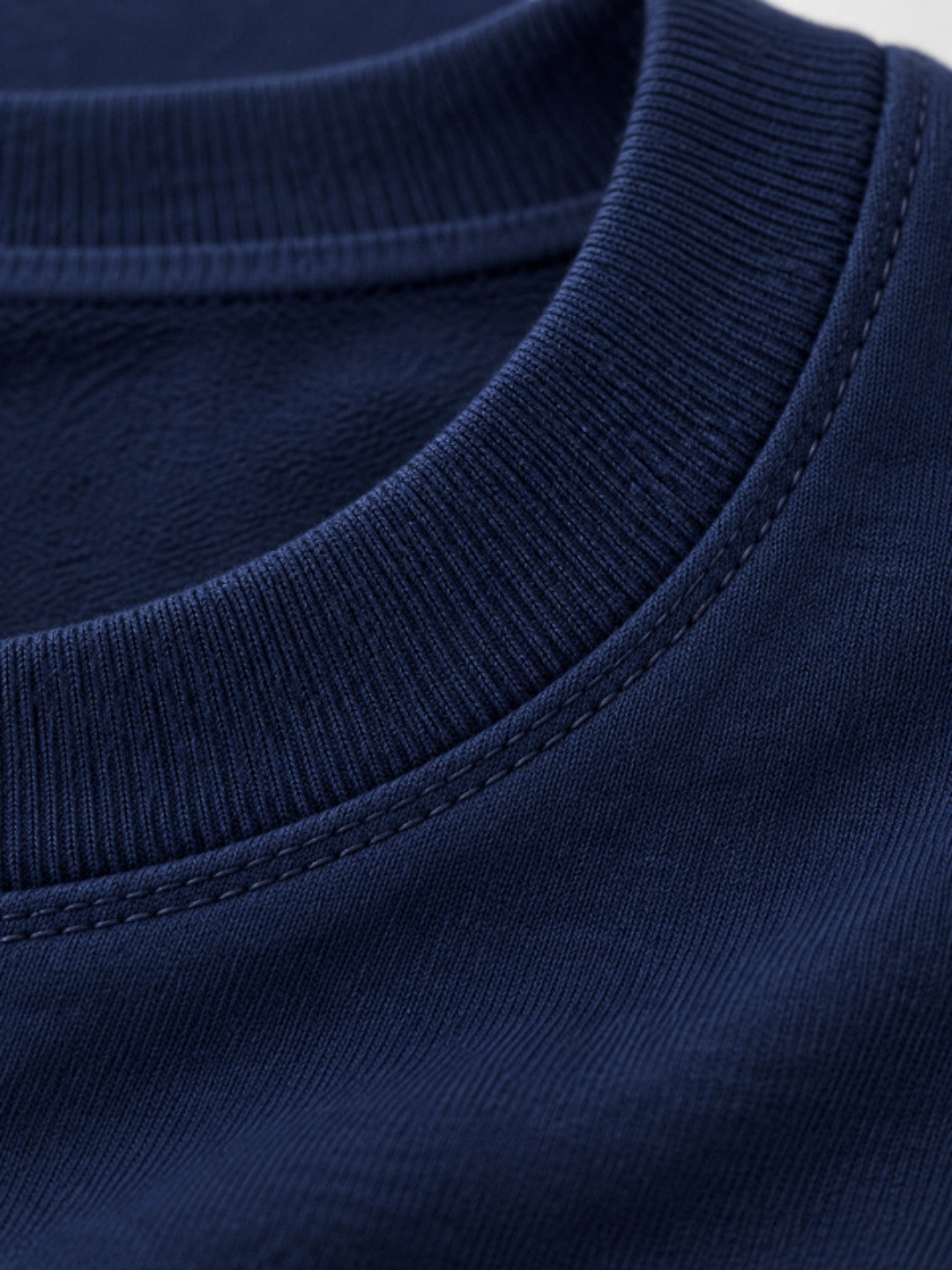 Navy boxy t-shirt collar detail