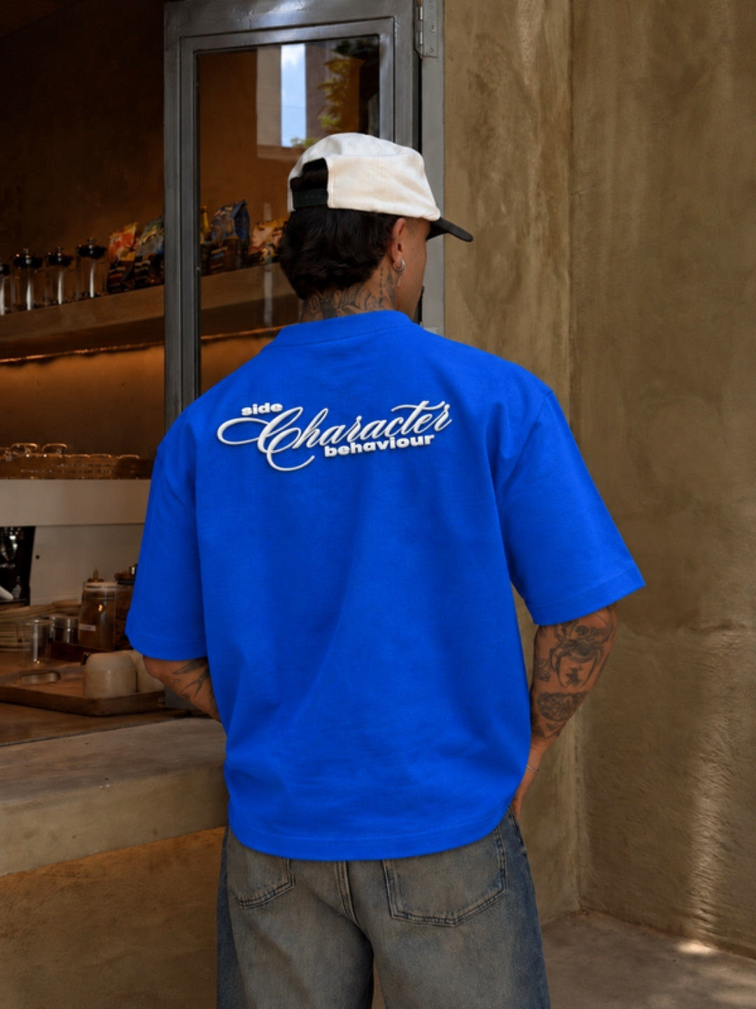 Royal blue Side Character t-shirt back