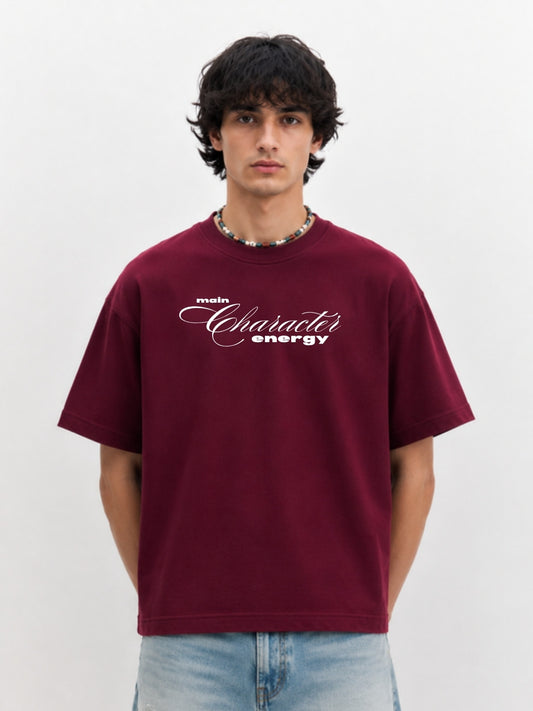 Maroon Main Character t-shirt front