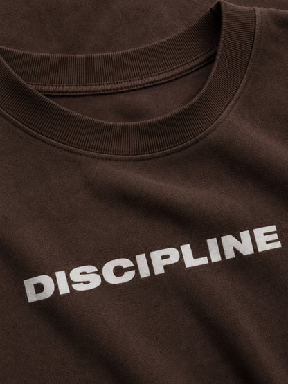 Brown DISCIPLINE t-shirt back