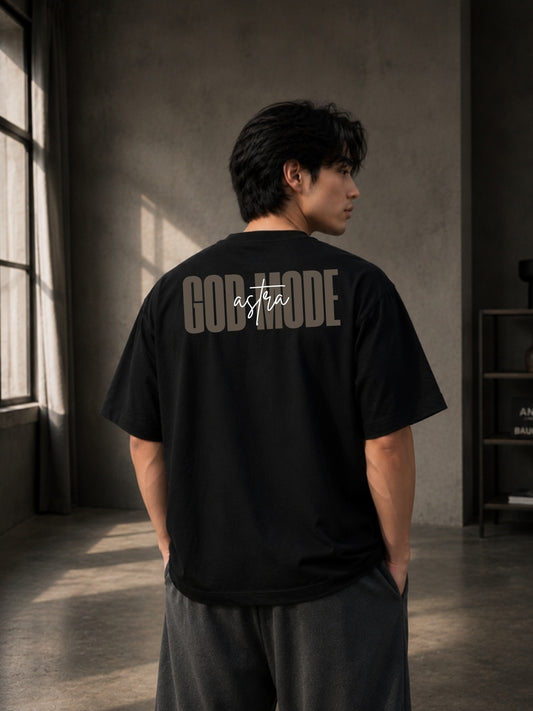 Black GOD MODE t-shirt front