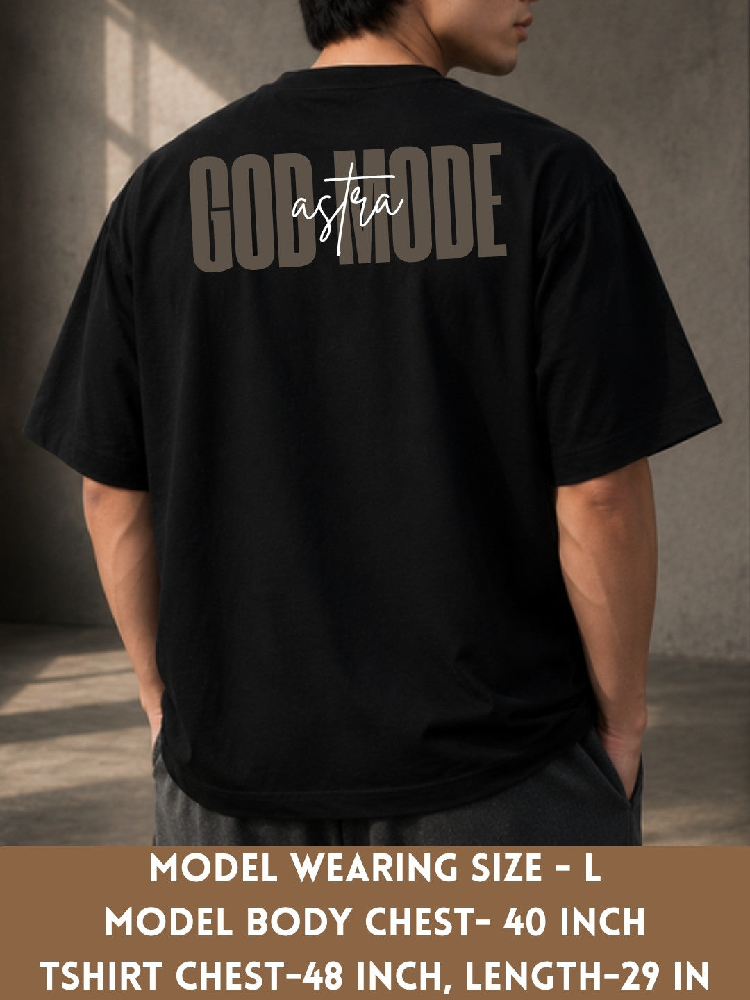 Black GOD MODE t-shirt back