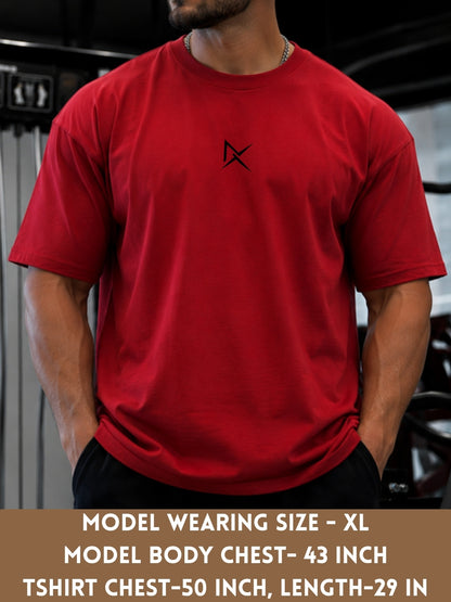 Red NEVERMIND t-shirt front