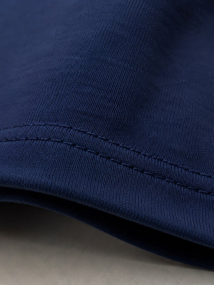 Navy boxy t-shirt hem detail