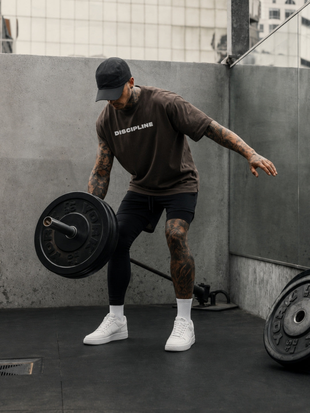 Brown DISCIPLINE t-shirt lifestyle