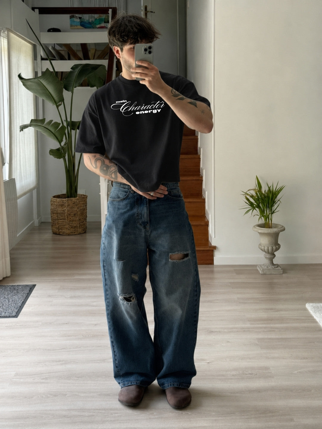 Black Main Character t-shirt front