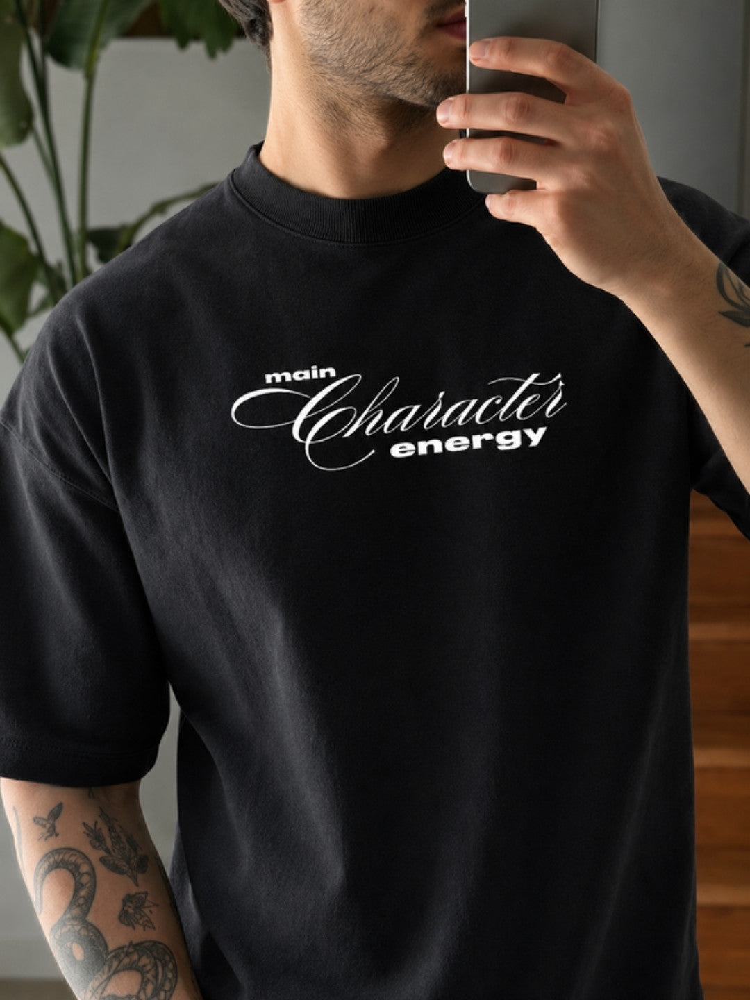 Black Main Character t-shirt styled
