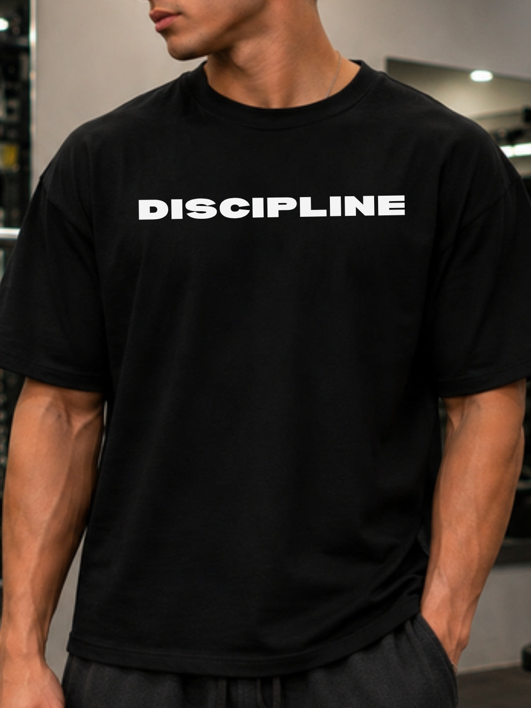 Black DISCIPLINE t-shirt back