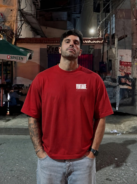 Red VINTAGE t-shirt front