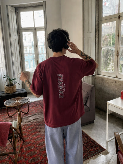 Maroon DISCIPLINE t-shirt back