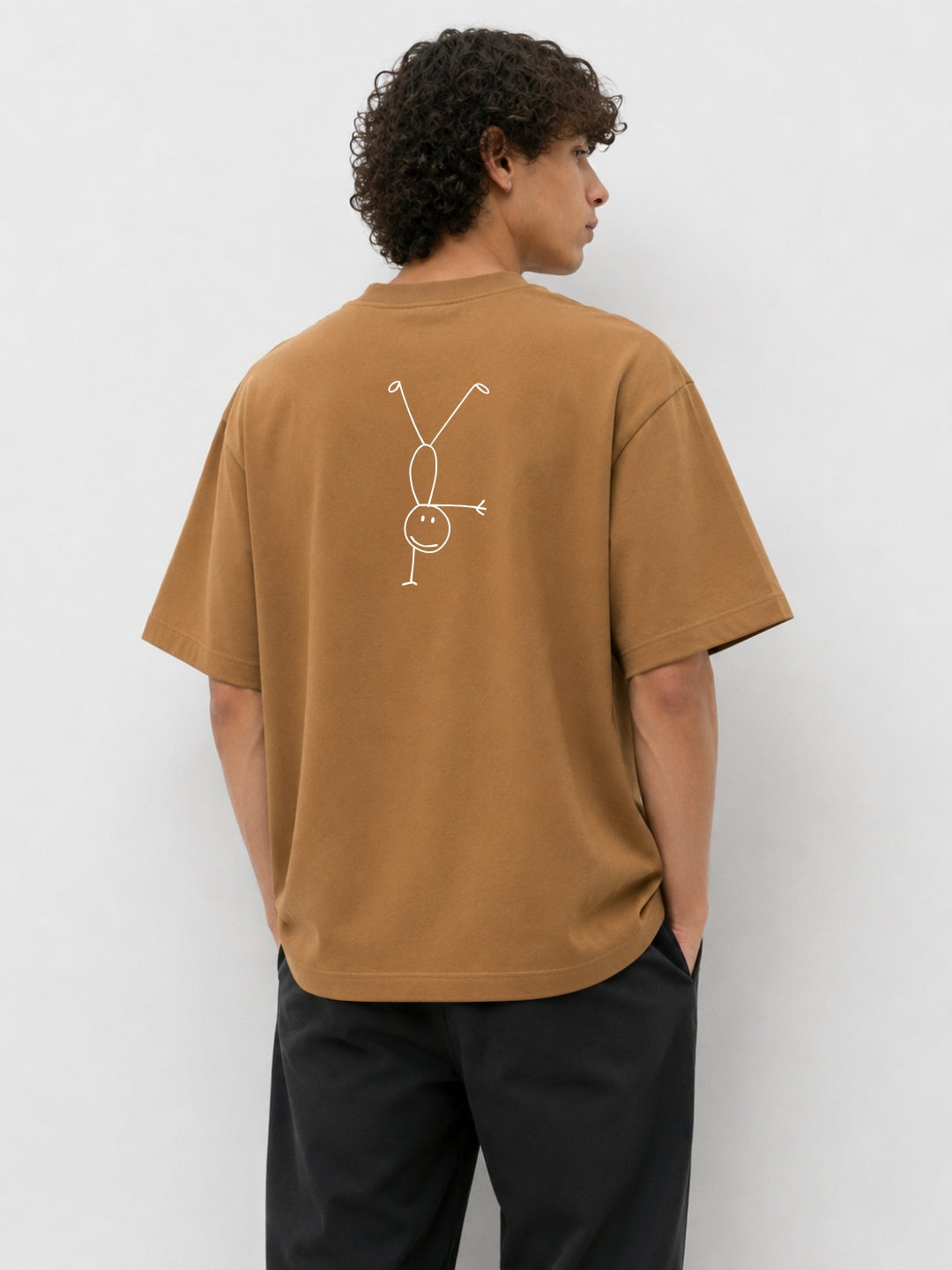 Camel-brown boxy tee