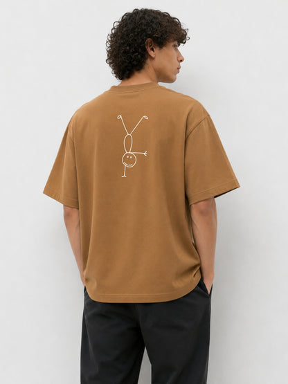 Camel-brown boxy tee